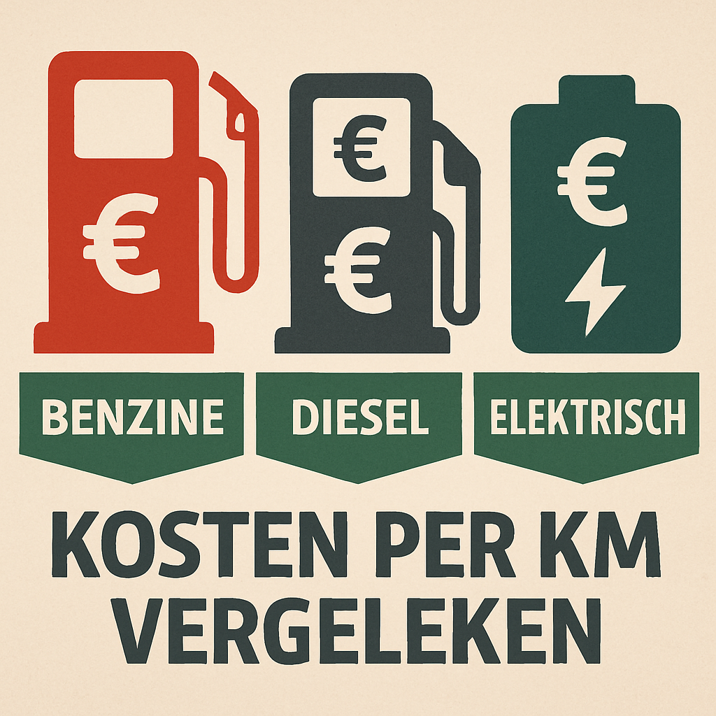 Benzine vs diesel vs elektrisch: kosten per km vergeleken